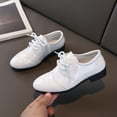 thumbnail image 2 of Boy's Classic Patent Leather Dress Shoes Toddler Block Low Heel Fashion Pointed Toe Lace Up Oxfords Shoes, 2 of 7