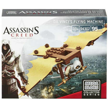 Assassin's Creed Da Vinci's Flying Machine, One Ezio Auditore micro action figure with detachable hood By Mega Bloks Ship from US