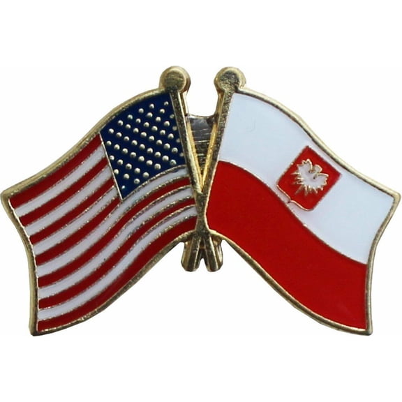 Wholesale Pack of 3 USA American Poland Eagle Friendship Flag Hat Cap lapel Pin