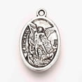 thumbnail image 4 of 20pcs 20Pcs St Michael and Guardian Angel Medal Alloy Pendants Oval Tibetan Style Pendant Jewel Silver Pendant Decoration for Women Elegant Gifts Personalized Jewelry 25x16x3mm, 4 of 4