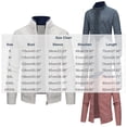 thumbnail image 3 of Mens Knit Jackets Full Zipper Stand Up Collar Solid Color Thicken Warm Slim Fashion Casual Fall Outerwear Navy L, 3 of 5