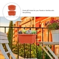 thumbnail image 3 of Niceauty Hanging Flowerpot Flowerpot Red Wood-like Plastic 2 Sets Outdoor, 3 of 8