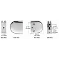 thumbnail image 3 of CRL Z512PS Polished Stainless Z-Series Round Type Flat Base Stainless Steel Clamp for 1/2" Glass, 3 of 6