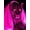 Pink, variant on Mudket Neon Pink Leopard with Silk Veil Black Background Canvas Wall Art, Trendy Modern Glam Wall Prints Waterproof Canvas for Living Room Apartment Home Decor , Framed Ready to Hang - 12"L x 8"W