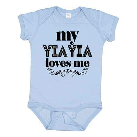 

Inktastic My YiaYia Loves Me Yia Yia for Grandchild Gift Baby Girl Bodysuit