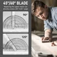 thumbnail image 7 of Plasterboard Fast Cutter Plasterboard Edger, Precise 45° 60° Gypsum Board Hand Plane, Drywall Edge Chamfer Woodworking Hand Tool, 3-Blade Edger Sharpener, 60° Angle, for Drywall Plasterboard Cutting, 7 of 7