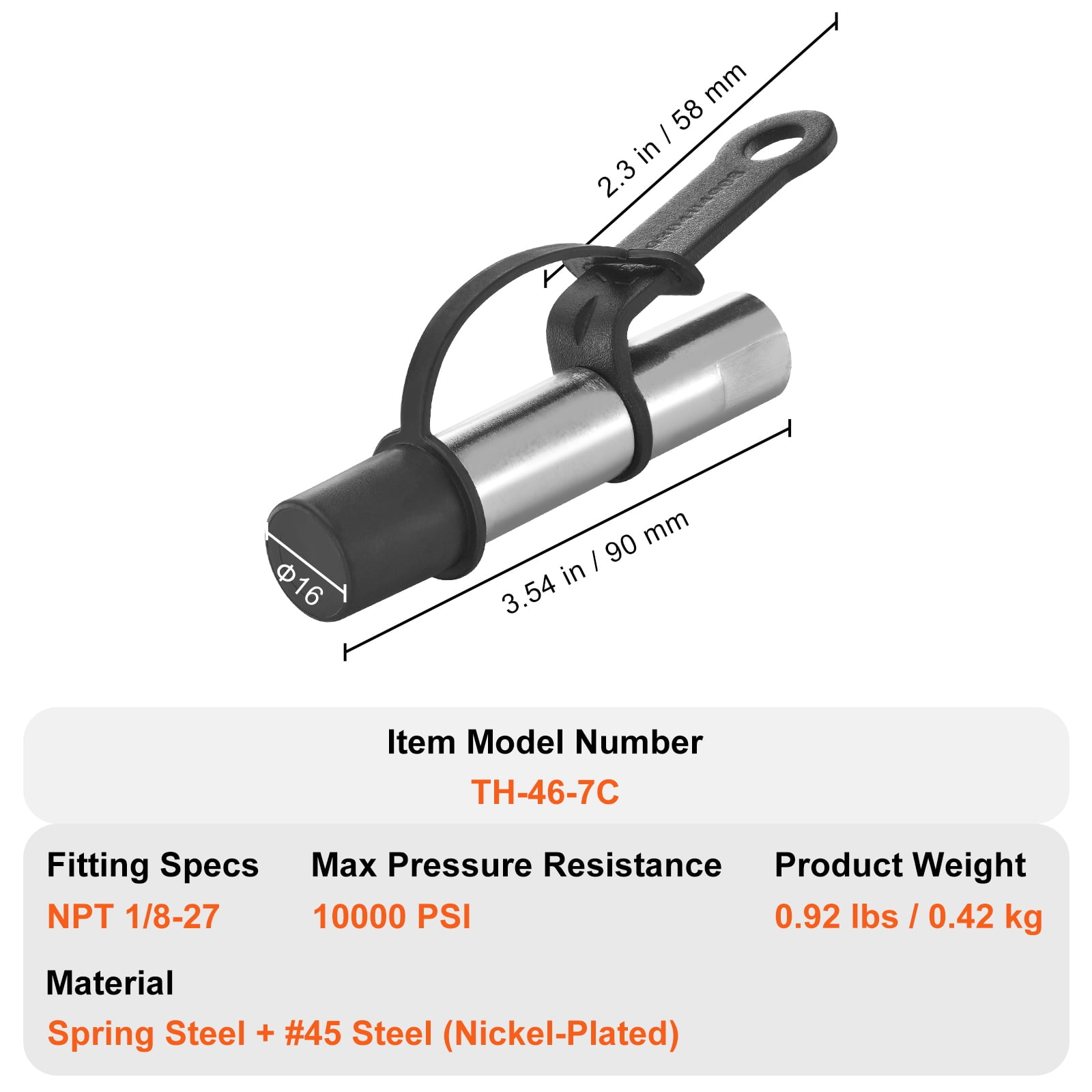 KFFKFF Grease Gun Connector Pair, 10000 PSI Pressure, Triple-Jaw Secure, Swift Detach Tip including Hose & Zerk Cleaning Attachments, Leak-Resistant Cover, Fits Universal Grease Guns
