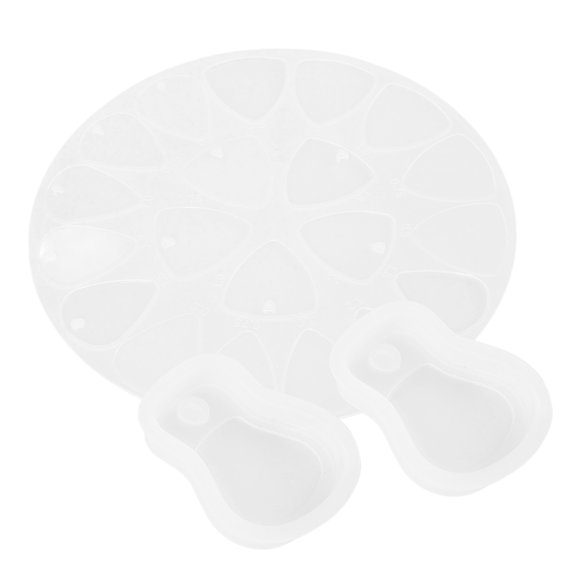 HEALEEP 1 Set Moulds For Resin Casting Jewelry Molds White Silicone Craft Making Studio Use