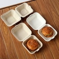 Disposable packing box lock box takeout lunch box pulp hamburger lunch