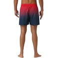 thumbnail image 3 of INSPIRE CHIC Men's Contrast Color Gradient Elastic Waist Summer Drawstring Beach Shorts 30 Red Black, 3 of 6