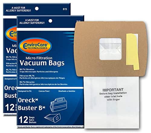 12 Vacuum Bags for Oreck XL Buster B Part # PKBB12DW 