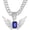Angel wings-silver, variant on Ghost Pendant Cuban Chain Necklace for Men & Women, Silver Iced Out Miami Style Hip Hop Jewelry with Sparkling CZ, 20" Statement Necklace Gift