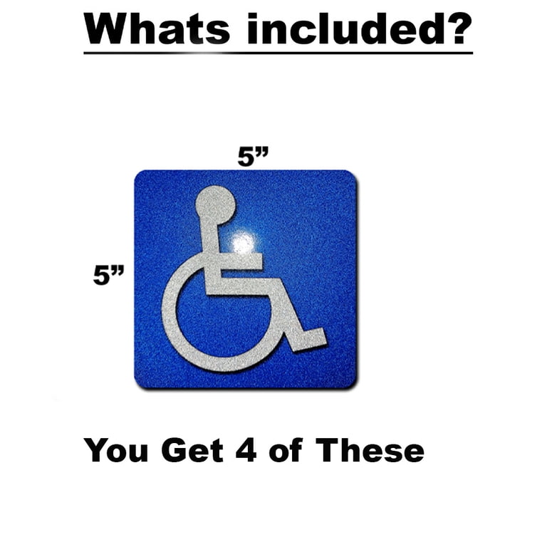 Handicap Placards Handicap Parking Symbol Vinyl Decal - ADA Disabled ...