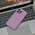 thumbnail image 4 of Case Compatible with IPhone 15 Pro 6.1 Inches, Straight Edge Fine Hole Soft Liquid Silica Gel Military Grade Shockproof Fingerprint Protection(Cherry Blossom Purple), 4 of 14