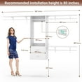 thumbnail image 6 of 96 Hanging Closet System with 2 Wooden Drawers, 75"–87" Height Adjustable Closet Organizer System with Tower, 4-8FT Custom Closet Shelving System, Wall-Mounted Walk-In Closets Wardrobe, White, 6 of 7