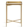 thumbnail image 3 of Kate and Laurel Celia Modern Mirrored Tray Side Table, 18 x 12 x 26, Gold, Foldable Rectangular End Table for Storage and Display, 3 of 7