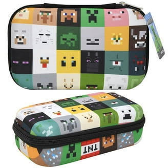 Minecraft Multicolor School Game Supply Pouch, Zipper Pencil Case