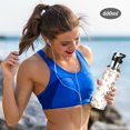 thumbnail image 5 of Yayeee 33oz Insulated Water Bottle Double Wall Stainless Steel with Flip Straw Lid, Orange Floral Blooms, 5 of 7