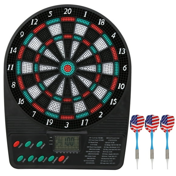 Electronic Dartboard, Electronic Board Soft Tip Dartboard Set LCD Display With 3 Darts, 12 Tips, 18 Games, Electronic Automatic Scoring Soft Board Set
