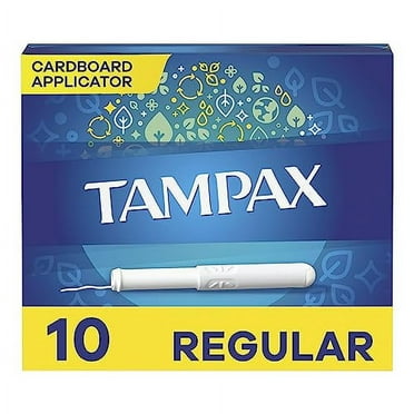 Tampax Cardboard, Regular Absorbency Tampons, 10 Count