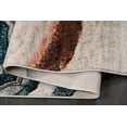 thumbnail image 4 of LaDole Rugs Tapis Turquoise Bleu Ivoire Rouge Motif Marbre Lave Moderne Abstrait pour Salon Chambre, 4 of 9