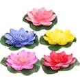 thumbnail image 4 of Blue EVA Fleur de Lotus Flottant 5 Pcs 3.9 Po Circulaire, 4 of 8