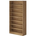 thumbnail image 2 of Fnova 70.87"H Tall Storage Shelf, Modern Freestanding Wooden Bookshelf with 8 Adjustable Shelves, Large Open Bookcase Display Organizer for Living Room, Bedroom, Home Office, Lighr Brown, 2 of 7
