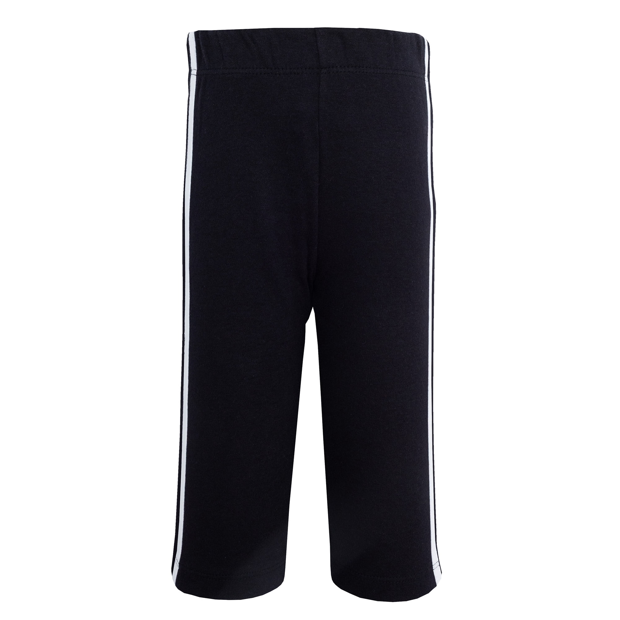 Hudson Baby Girl Cotton Pants and Leggings, Fuchsia Black, 3-6 Months