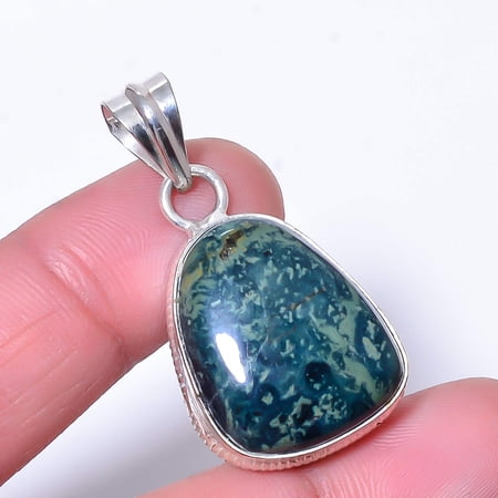 Star Galaxy Jasper - India Handmade 925 Sterling Silver Pendant 1.56" P19