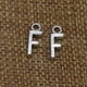 thumbnail image 3 of EeaseMX 50 Uds alfabeto inglés F colgante de dijes de aleación accesorios de fabricación de joyas de bricolaje para collar pulsera (plata antigua), 3 of 7