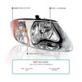 thumbnail image 3 of Spec-D Tuning Chrome Headlights + Amber Reflector Compatible with 2001-2007 Dodge Grand Caravan, Chrysler Town & Country, L+R Pair Head Light Lamp Assembly, 3 of 6