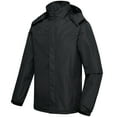 thumbnail image 5 of ELLSWOS-SPORTS Men's Waterproof Jacket Rain Coat with Hood Outdoor Lightweight Hiking Jacket Gray L, 5 of 7