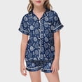 thumbnail image 2 of FhsagQ Outfits for Girls Children's Easter Diy Hand Painted Home Outfit Set with Colorful Pajamas Girls Can Play and Wear It Daily 4T Girls Spring Outfits Navy 4-5 Years, 2 of 5