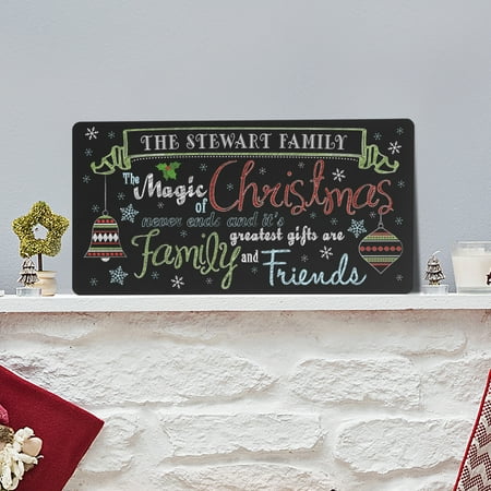 Lighted Christmas Sign - Personalized The Magic of Christmas Chalkboard Sign