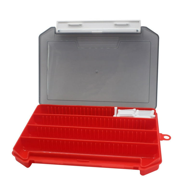 Large Capacity Lure Bait Storage Box - Portable Fishing Tackle Organizer  with Removable Insert and Hooks 