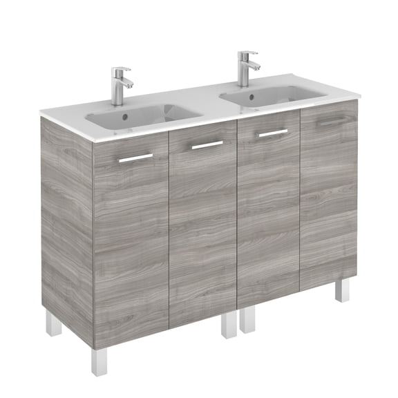 Ws Bath Collections Logic 120 SG Logic Vanities 48" Free Standing Double Basin Vanity Set