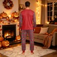 thumbnail image 5 of OIOLOYJM Family Halloween Matching Pajamas | Spooky Pumpkin Print Holiday Party Classic Fit Lounge Sleepwear Cozy Casual Long Sleeve Costumes with Pockets for Indoor Outdoor Activities Men 2XL, 5 of 5