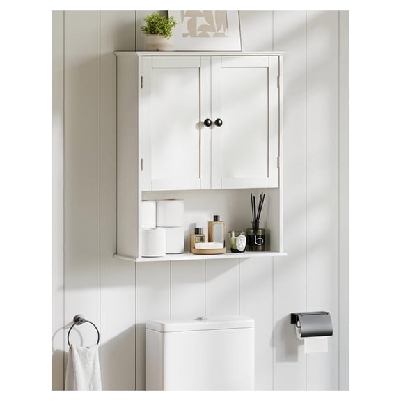 Bathroom Wall Cabinet, 24"x30" Upgrade Painted Bathroom Cabinet Wall Mount W/3-Position Adjustable Shelf, White Wall Cabinets Medicine Cabinet Storage Organizer for Kitchen Laundry Bedroom