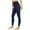 Navy, variant on BiZtdJrK Solid Yoga Leggings for Women Tummy Control Butt Lifting Workout Gym Pants Seamless Stretch High Waisted Leggings on sale or clearance Purple XL