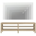 thumbnail image 5 of TV Stand for 75 Inch TV Stands, Media Console Entertainment Center Television Table with Open Shelves for Living Room, Oak 70 inch, 5 of 7