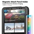 thumbnail image 7 of Decase for iPad Pro 11 Inch (2022/2021/ 2020/2018) Case,Rugged Shockproof Tablet Cover with 360° Rotating Hand Strap Foldable Hidden Stand,for iPad 11 (4th/ 3rd/ 2nd/ 1st) Generation,Black, 7 of 7