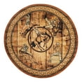 thumbnail image 3 of Unique Loom Pioneer Collection Area Rug - Dutton (7' 10" Round Walnut/Beige), 3 of 7