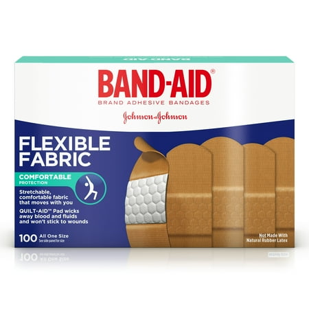 BAND-AID ® Brand Flexible Fabric Adhesive Bandages for Minor Wound Care, 100 Count