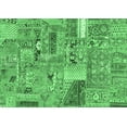 thumbnail image 1 of Ahgly Company Indoor Rectangle Patchwork Emerald Green Transitional Area Rugs, 2' x 4', 1 of 4