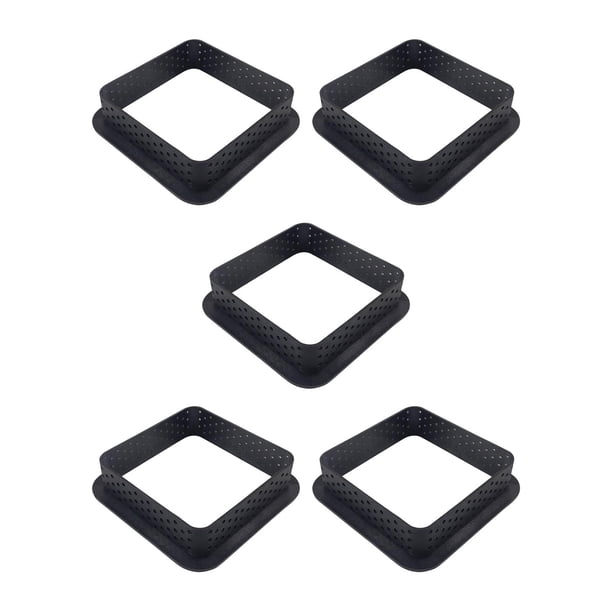 5 moldes perforados para tartas, cupcakes, mousse, bollos y tartas. E