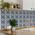 thumbnail image 3 of Mi Alma Vinyl Backsplash Decor - Blue Flower Triangular Peel & Stick Tiles 6x6, 3 of 16
