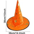 thumbnail image 3 of KAWELL Halloween Witch Hat Halloween Cosplay Costumes Accessories Foldable Witch Hat, 3 of 4