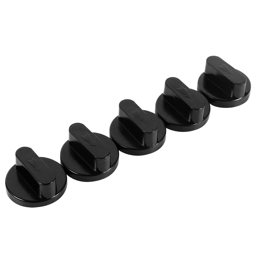 4 X Universal STOVES Cooker/Oven/Grill Control Knob And Adaptors BLACK 