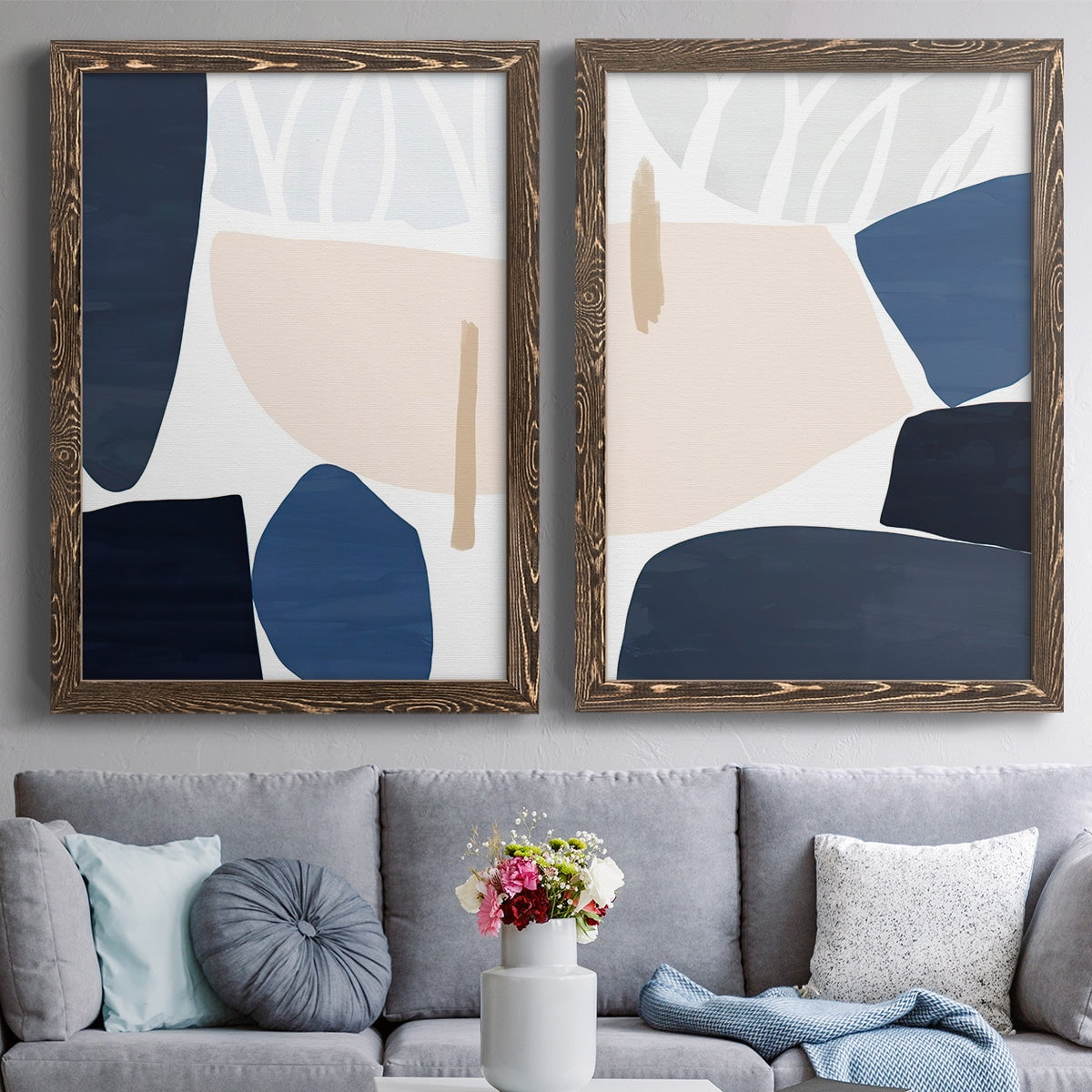 Denim and Sand I - Premium Framed Canvas - Ready to Hang