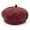 Claret, variant on Autumn And Winter Solid Leather Beret Lady PU Painter Hats Version Of Fashion Pumpkin Hat Wild Octagonal Hat Tide Hat